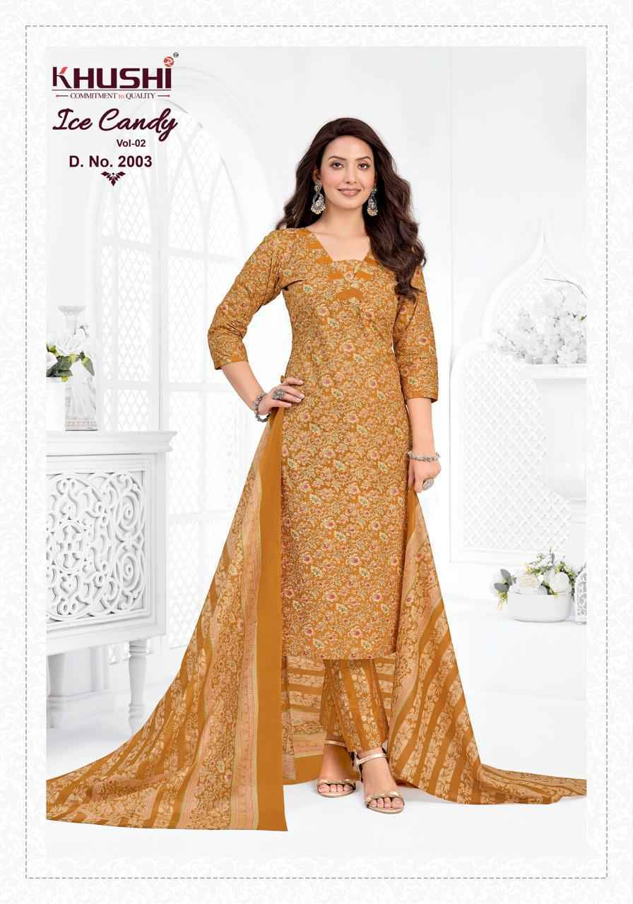 Khushi Ice Candy Vol-2 Cotton Dress Material (12 pcs Catalogue)