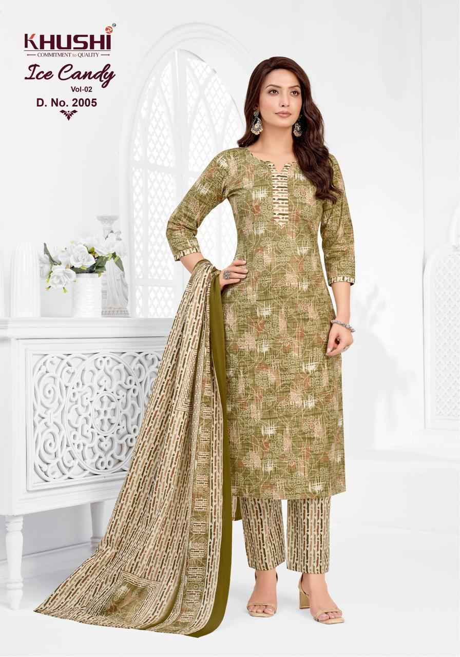 Khushi Ice Candy Vol-2 Cotton Dress Material (12 pcs Catalogue)