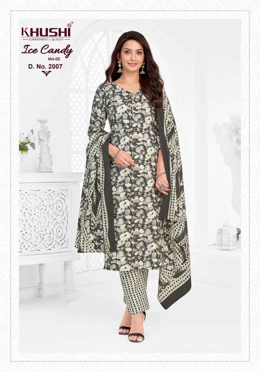 Khushi Ice Candy Vol-2 Cotton Dress Material (12 pcs Catalogue)