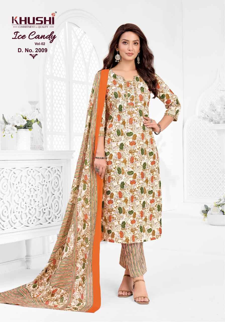 Khushi Ice Candy Vol-2 Cotton Dress Material (12 pcs Catalogue)