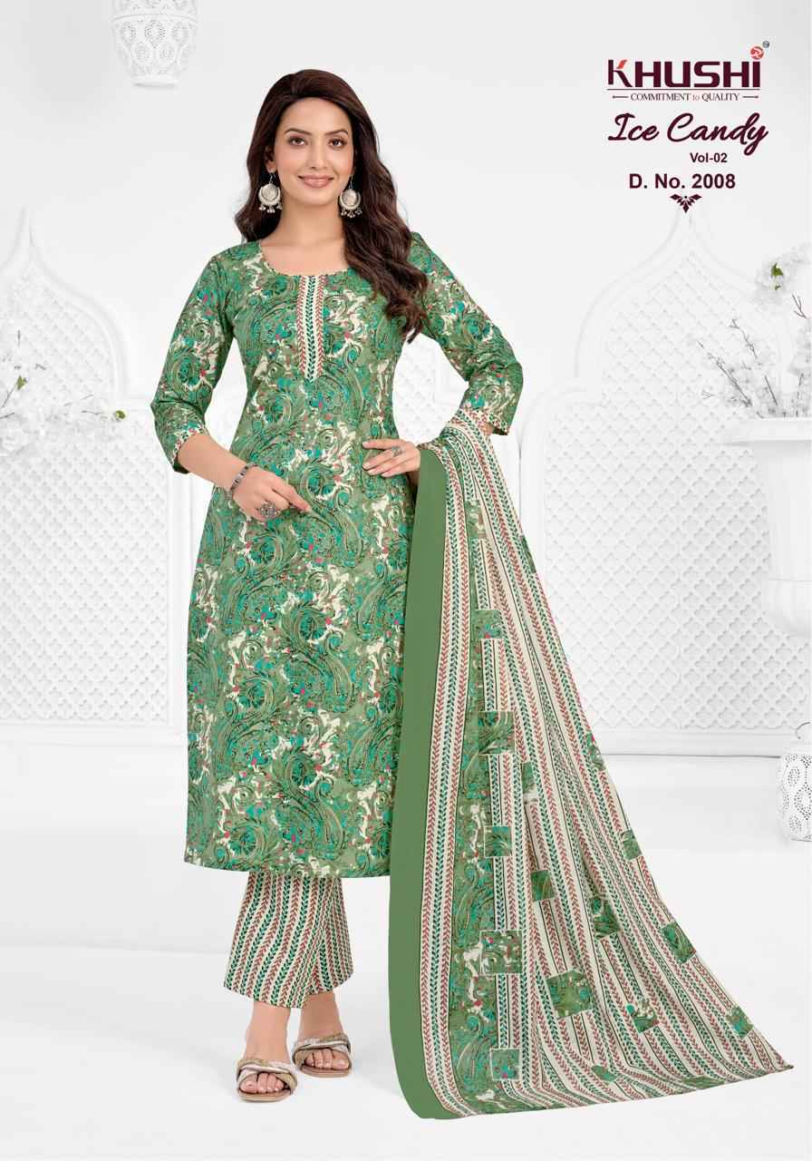 Khushi Ice Candy Vol-2 Cotton Dress Material (12 pcs Catalogue)