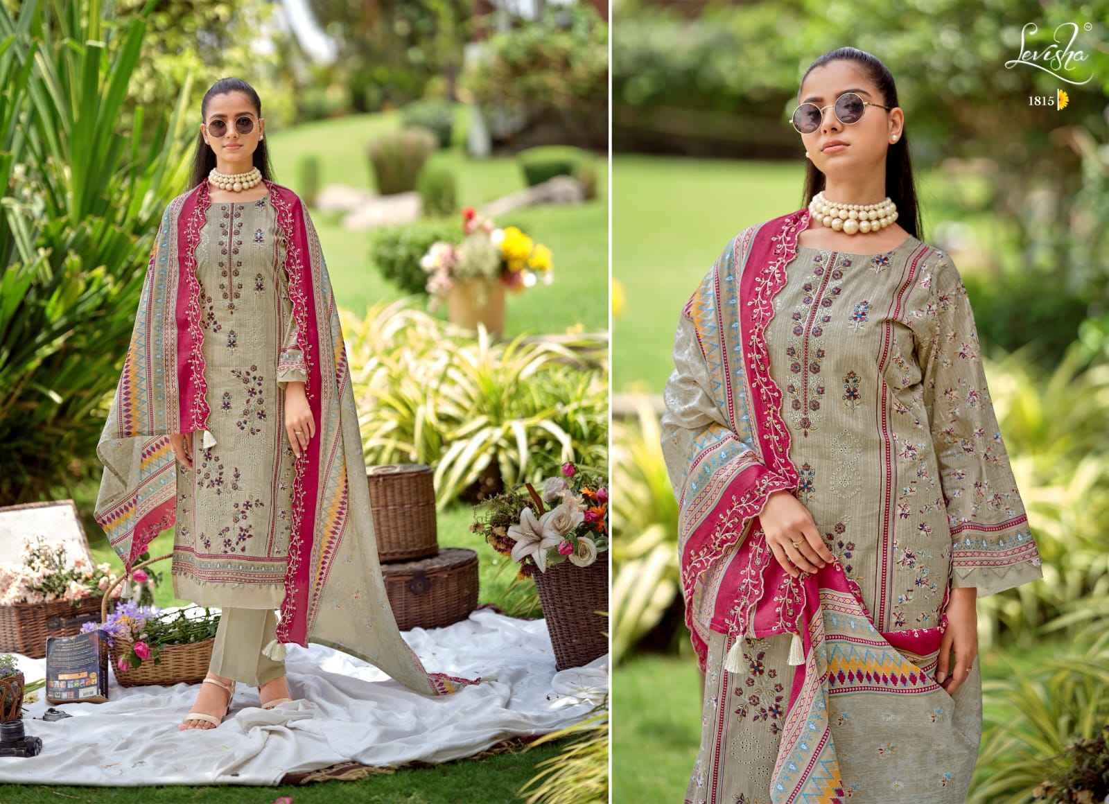 Levisha Madhubala Vol-18 Camric Lawn Cotton Dress Material (6 pcs Catalogue)