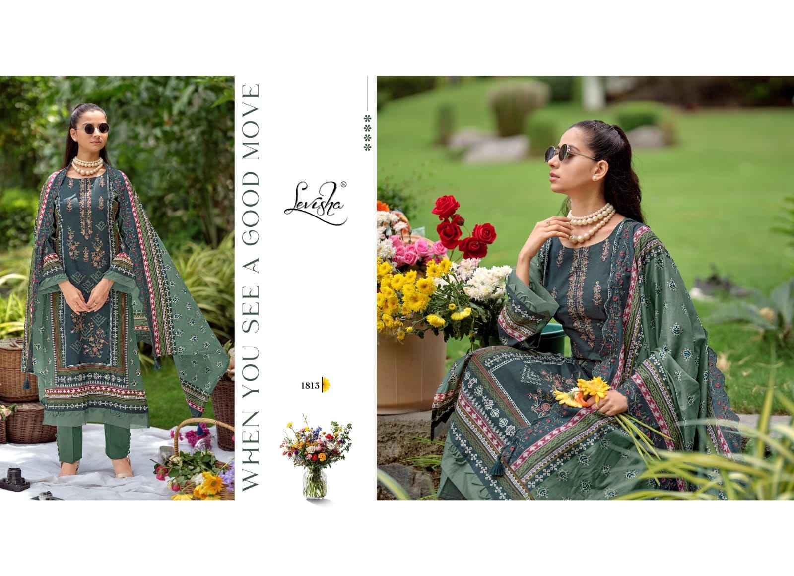 Levisha Madhubala Vol-18 Camric Lawn Cotton Dress Material (6 pcs Catalogue)