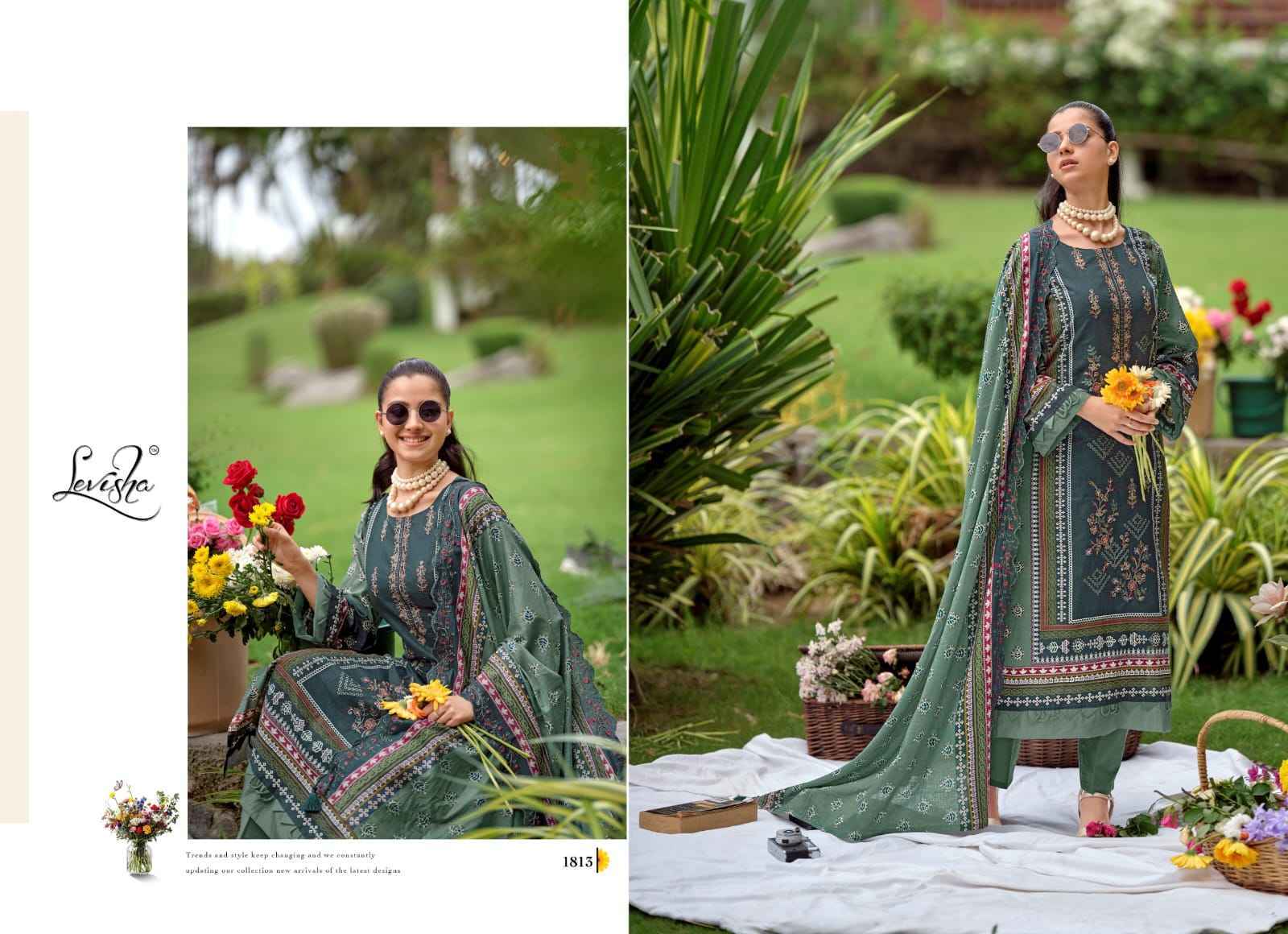 Levisha Madhubala Vol-18 Camric Lawn Cotton Dress Material (6 pcs Catalogue)