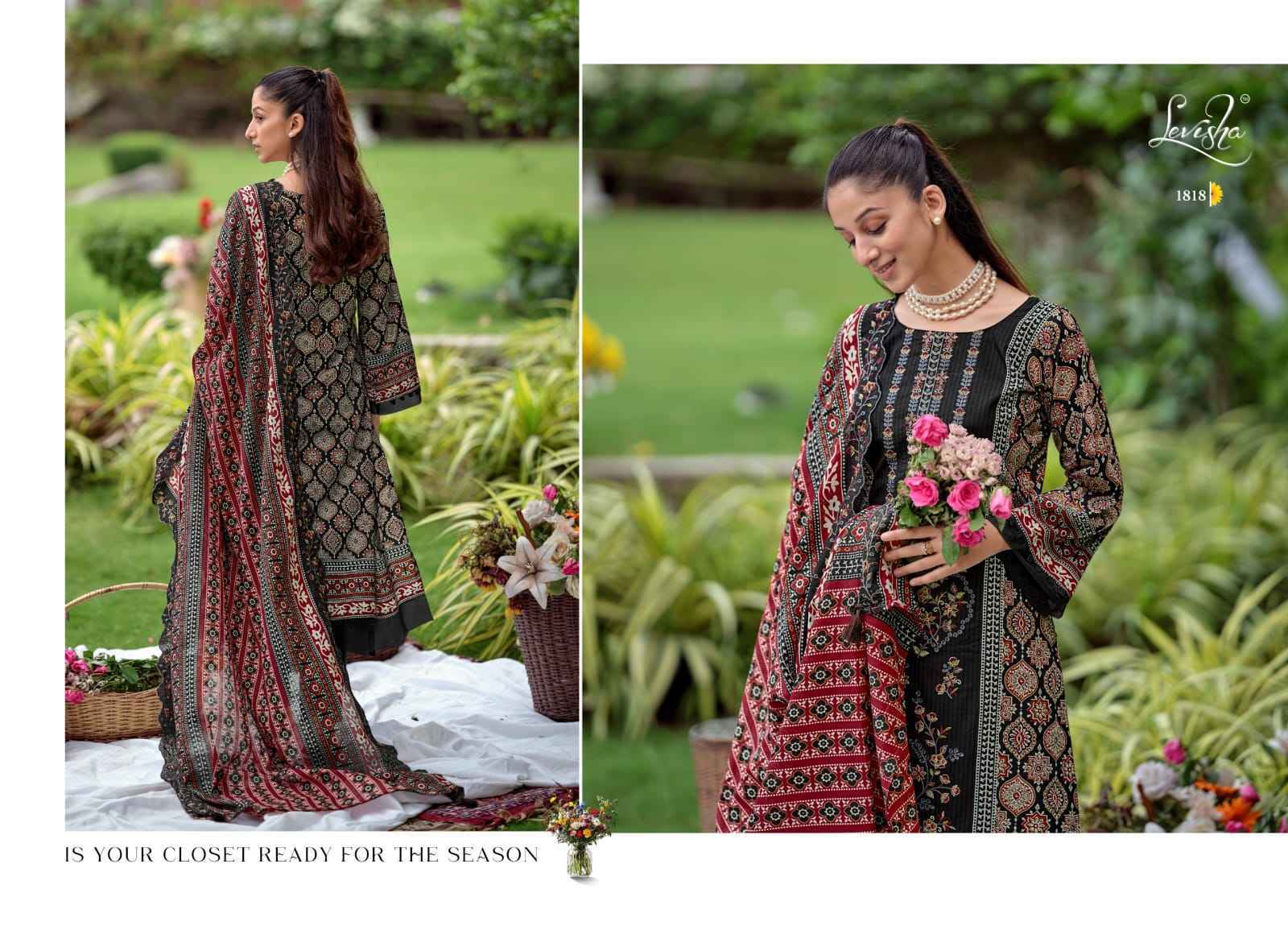 Levisha Madhubala Vol-18 Camric Lawn Cotton Dress Material (6 pcs Catalogue)