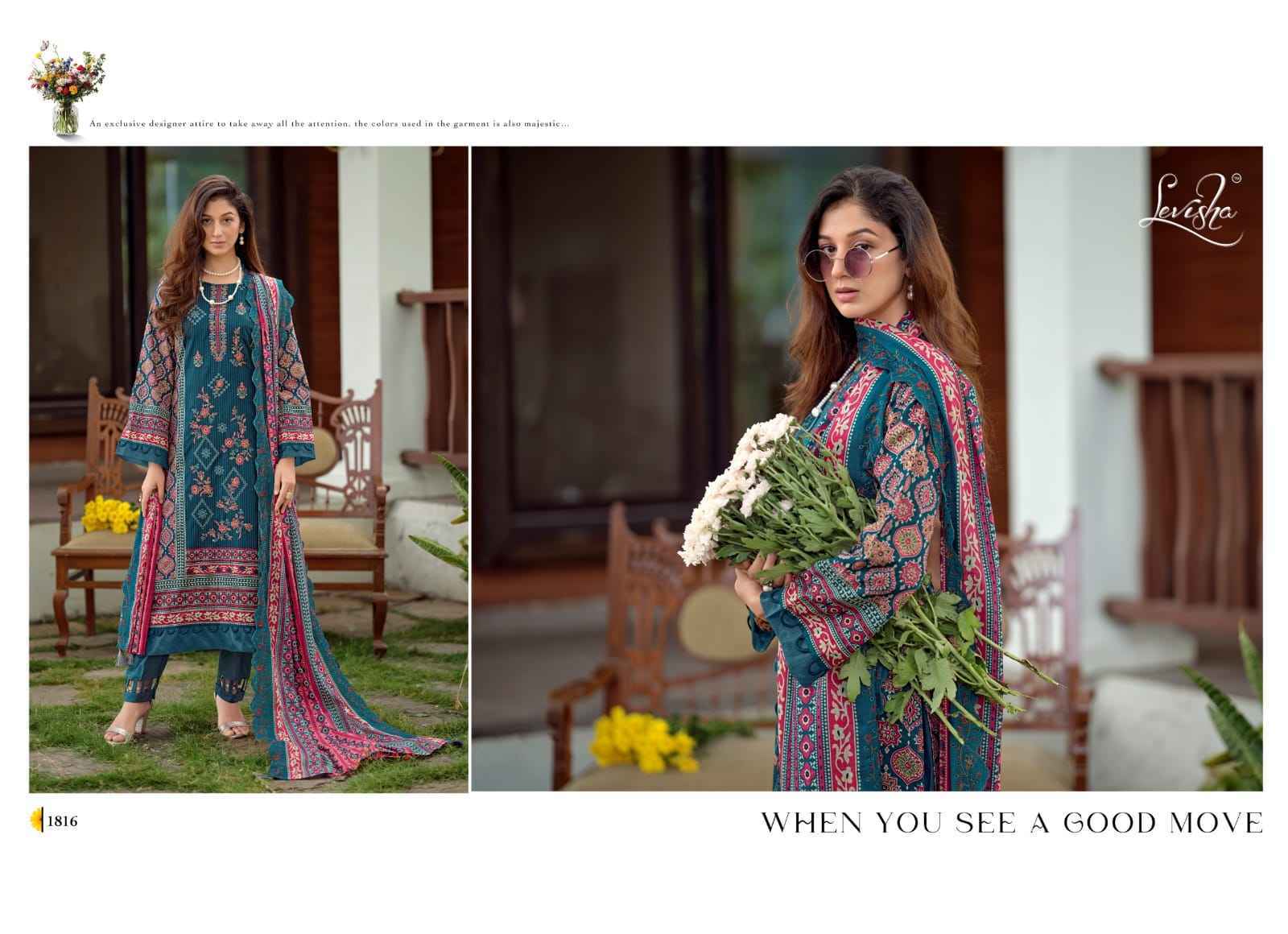Levisha Madhubala Vol-18 Camric Lawn Cotton Dress Material (6 pcs Catalogue)