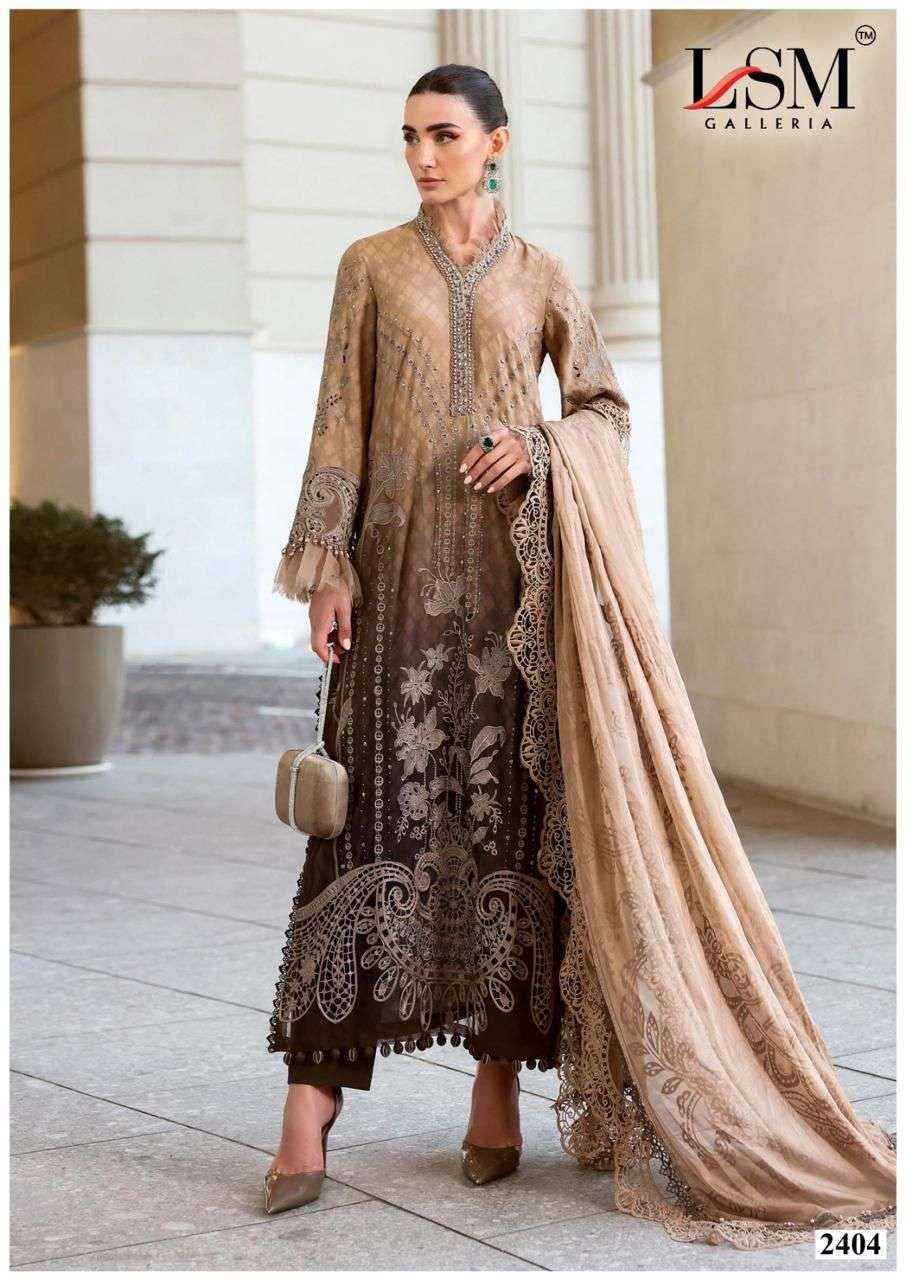 LSM Galleria Parian Dream Vol 24 Lawn Cotton Dress Material 6 pcs Catalogue