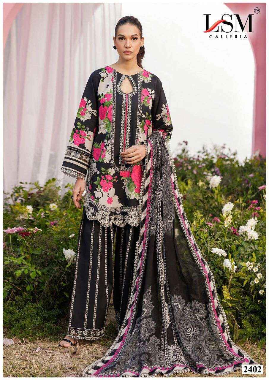 LSM Galleria Parian Dream Vol-24 Readymade Lawn Cotton Dress (6 pcs Catalogue)