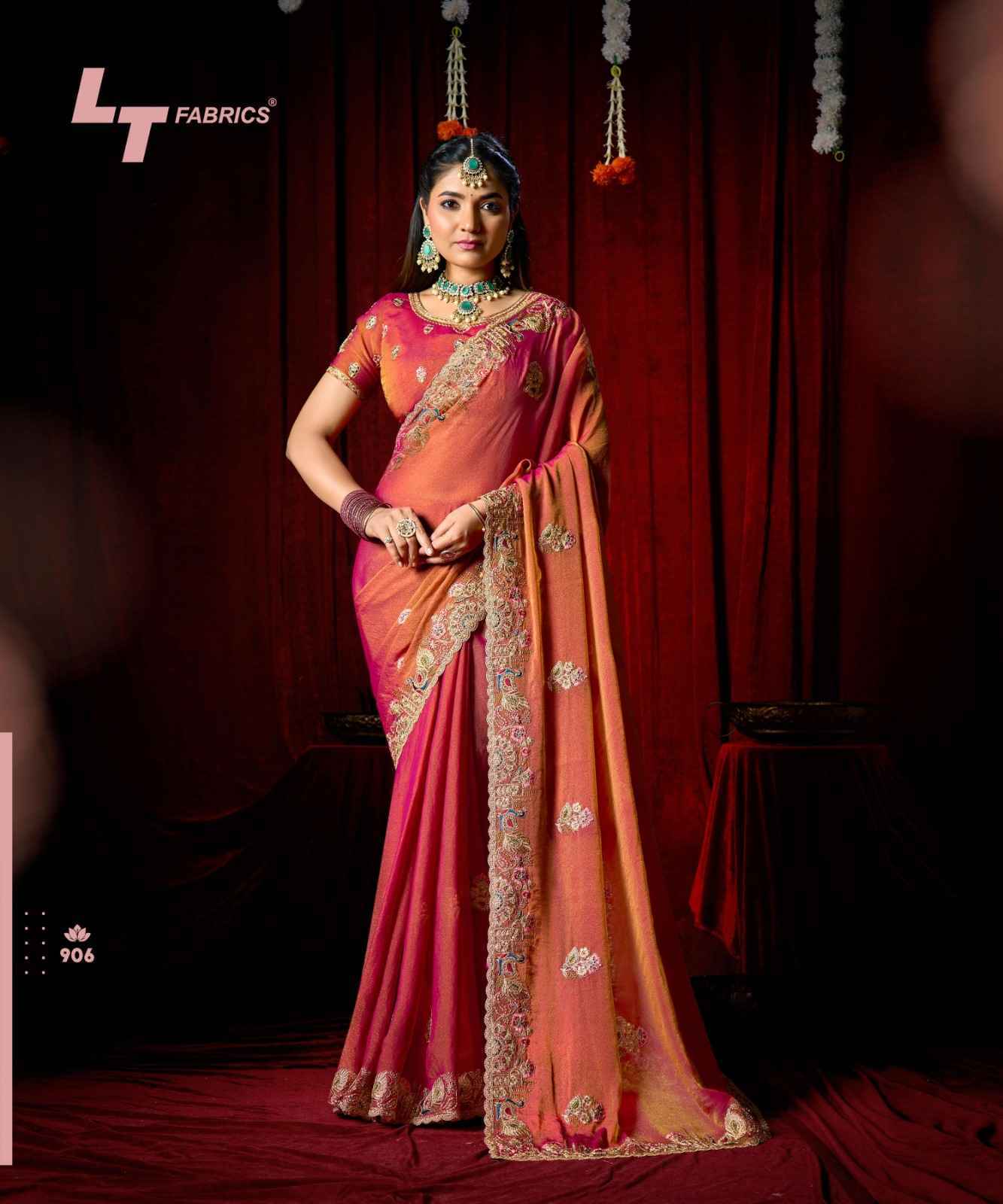 LT Fabrics Jimmy Vol-9 PN Cloud Saree (6 pcs Catalogue)