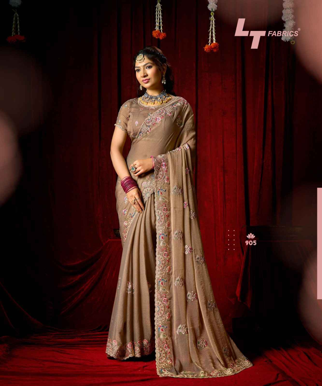 LT Fabrics Jimmy Vol-9 PN Cloud Saree (6 pcs Catalogue)