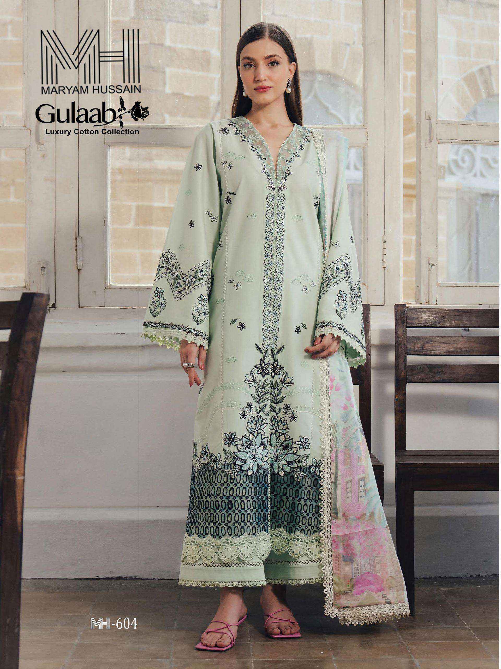 Maryam Hussain Gulaab Vol-6 Cotton Dress Material (6 pc Cataloge)