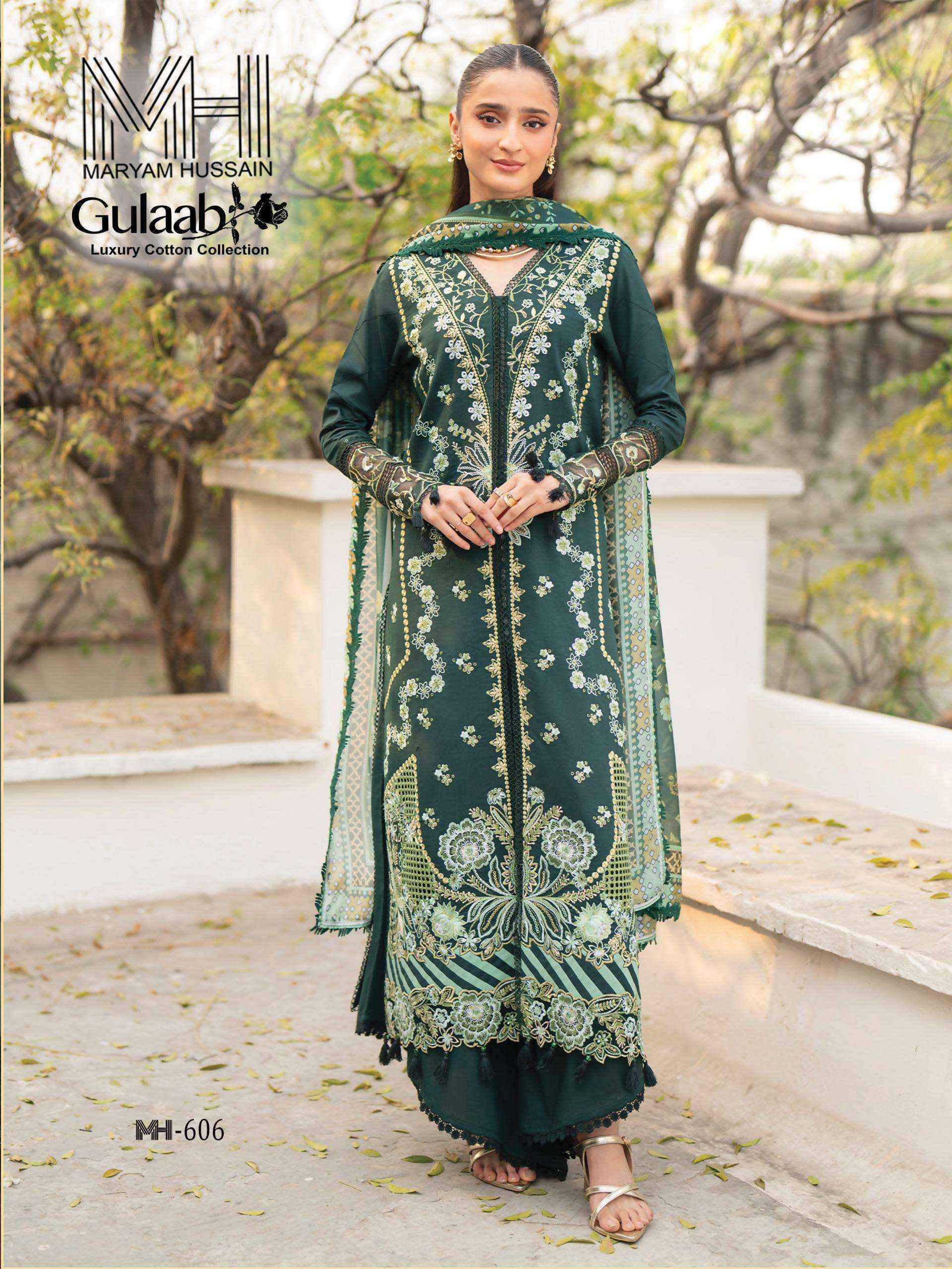 Maryam Hussain Gulaab Vol-6 Cotton Dress Material (6 pc Cataloge)
