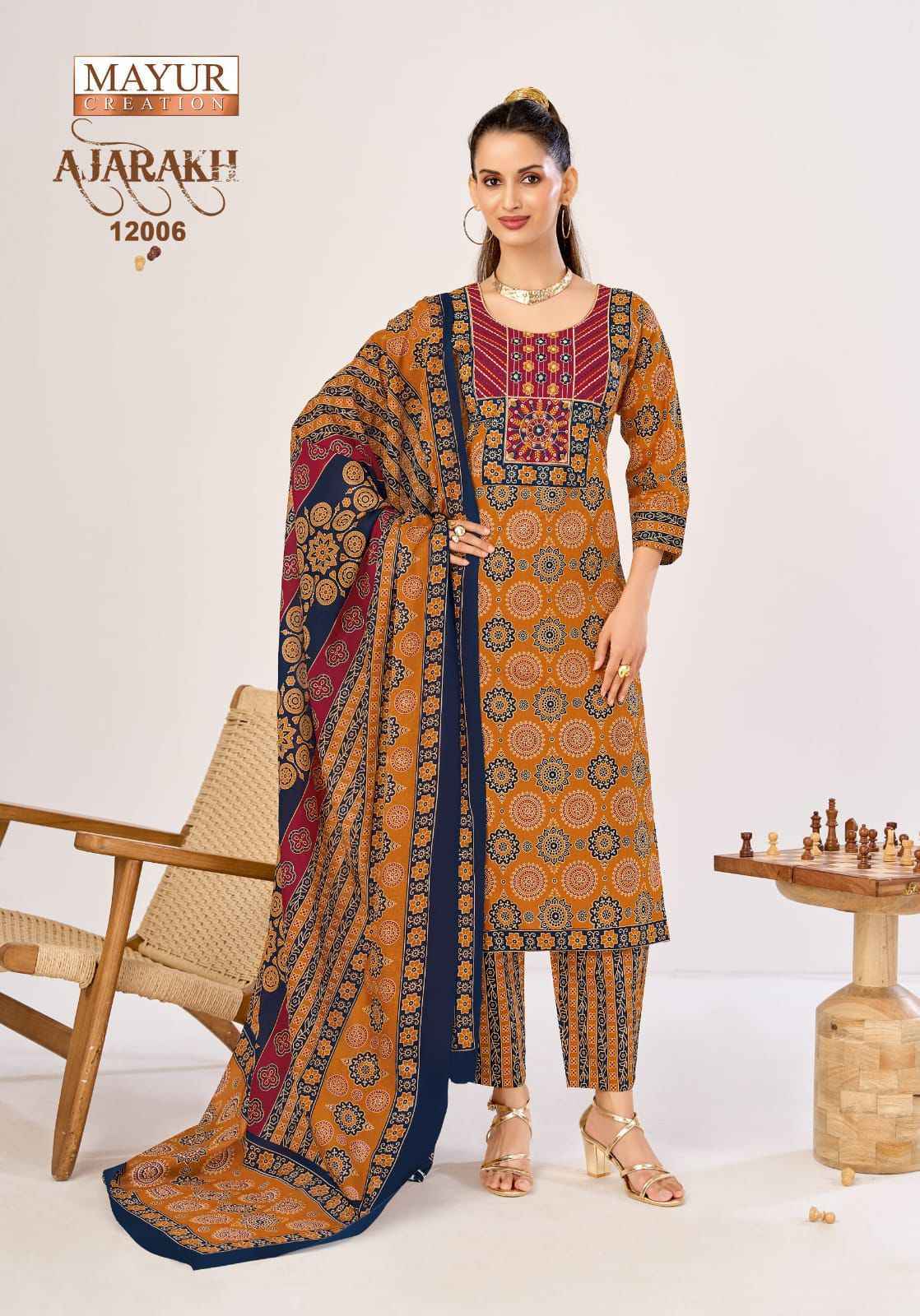 Mayur Creation Ajarakh Vol-12 Readymade Cotton Dress (10 pcs Catalogue)