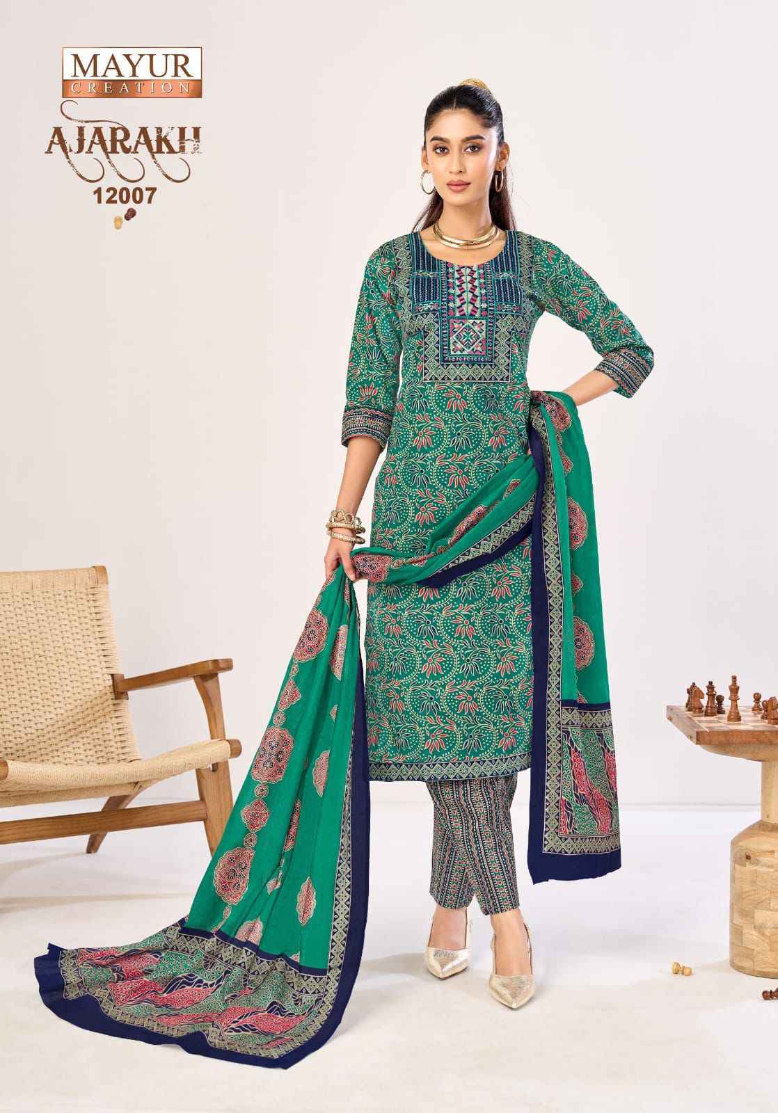 Mayur Creation Ajarakh Vol-12 Readymade Cotton Dress (10 pcs Catalogue)