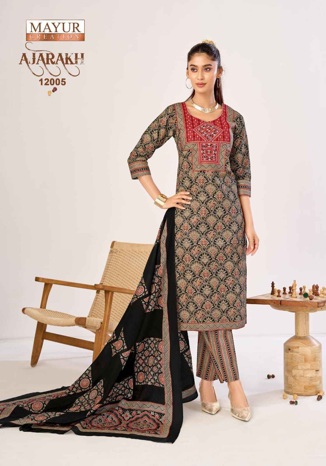 Mayur Creation Ajarakh Vol-12 Readymade Cotton Dress (10 pcs Catalogue)