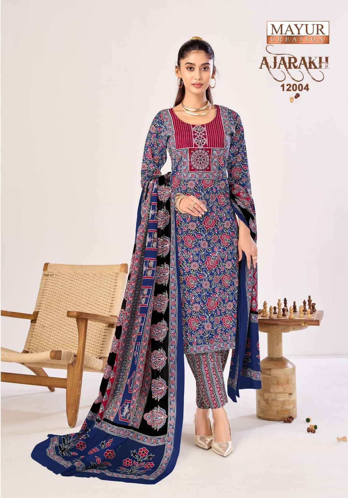 Mayur Creation Ajarakh Vol-12 Readymade Cotton Dress (10 pcs Catalogue)