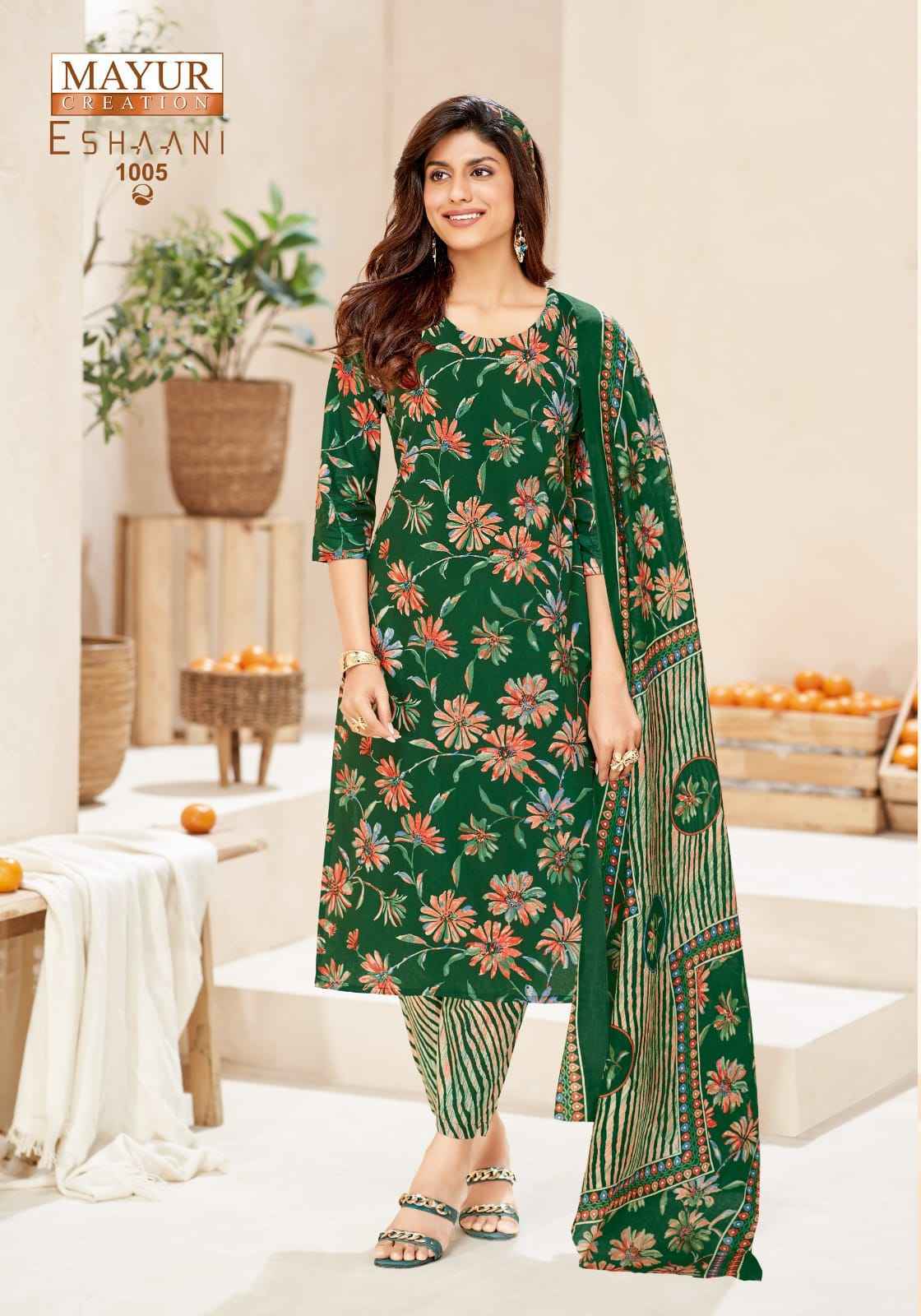 Mayur Creation Eshaani Cotton Dress Material (10 pcs Catalogue)