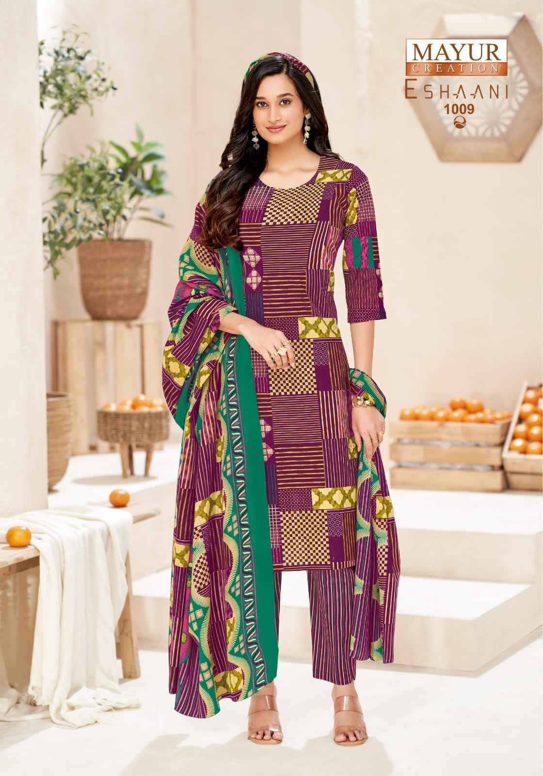 Mayur Creation Eshaani Cotton Dress Material (10 pcs Catalogue)