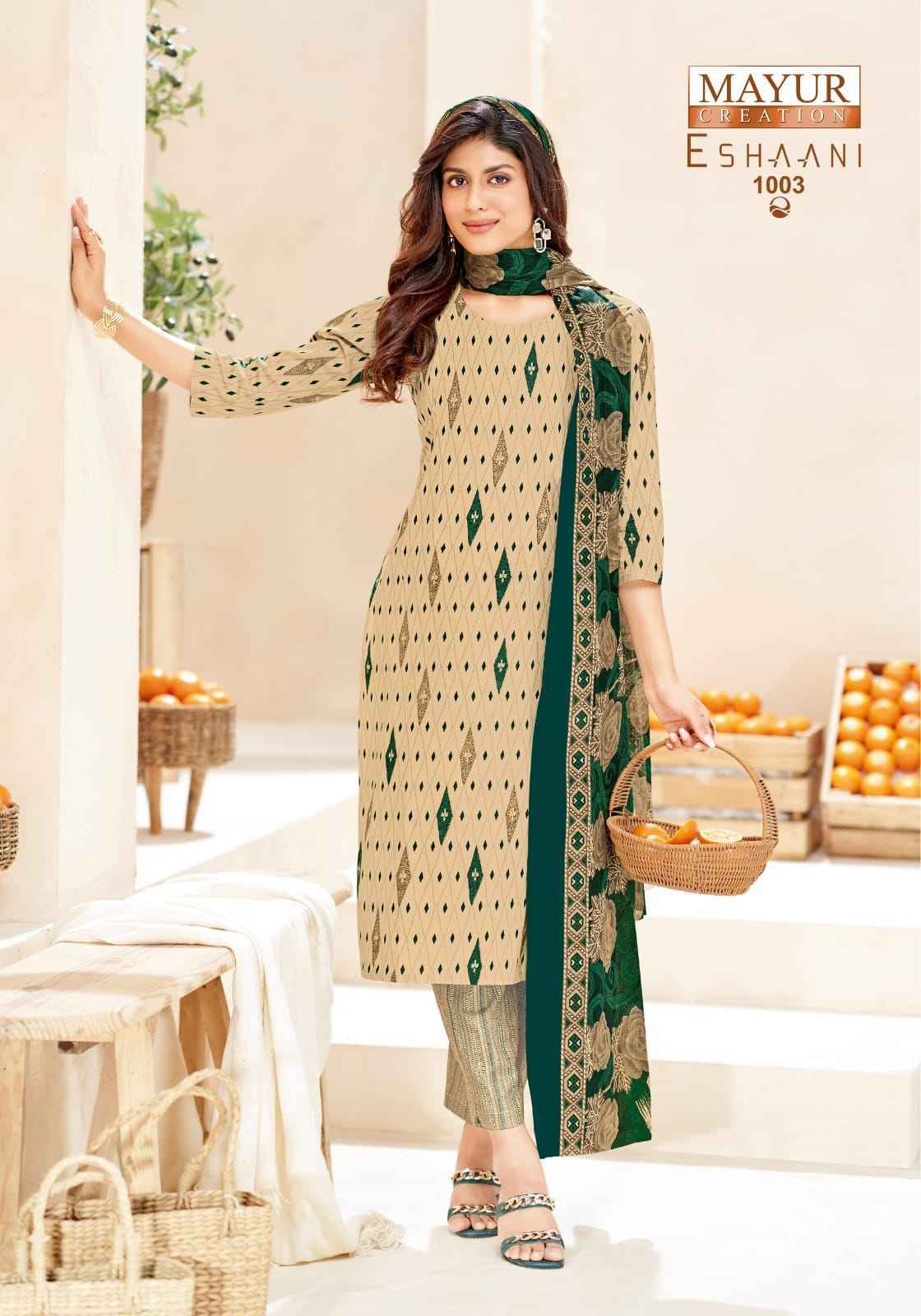 Mayur Creation Eshaani Cotton Dress Material (10 pcs Catalogue)