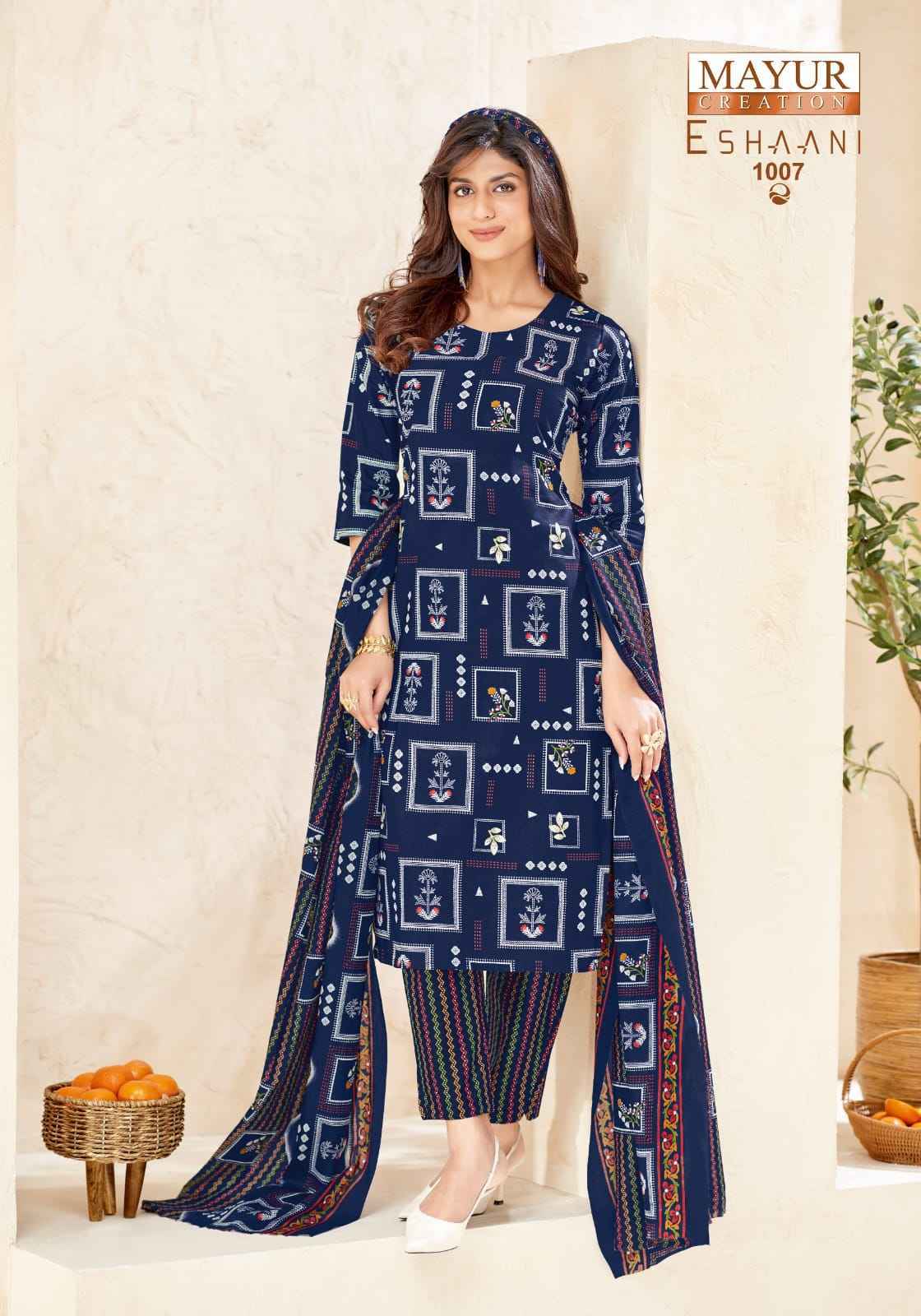 Mayur Creation Eshaani Cotton Dress Material (10 pcs Catalogue)