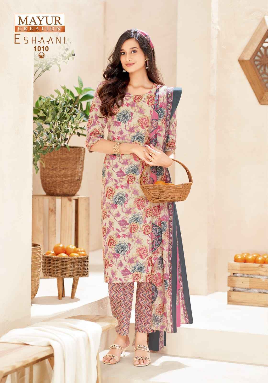 Mayur Creation Eshaani Cotton Dress Material (10 pcs Catalogue)