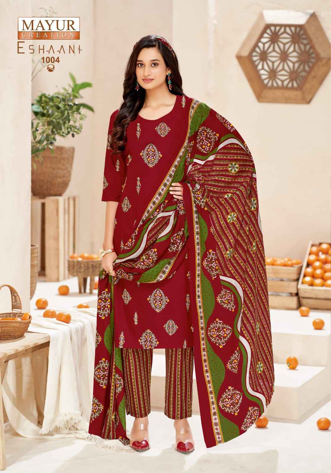 Mayur Creation Eshaani Cotton Dress Material (10 pcs Catalogue)