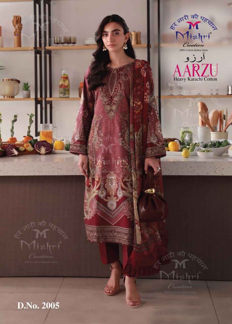 Mishri Creation Aarzu Vol-2 Cotton Dress Material (6 pcs Catalogue)