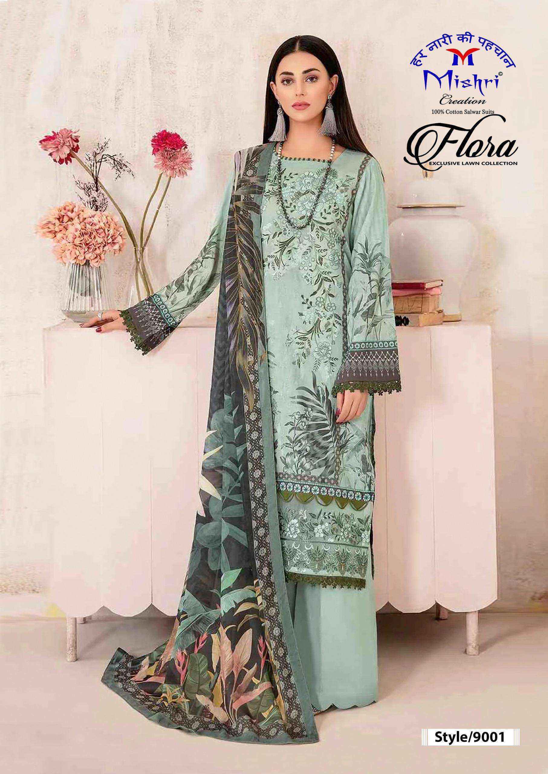Mishri Creation Flora Vol-9 Lawn Cotton Dress Material (6 pcs Catalogue)