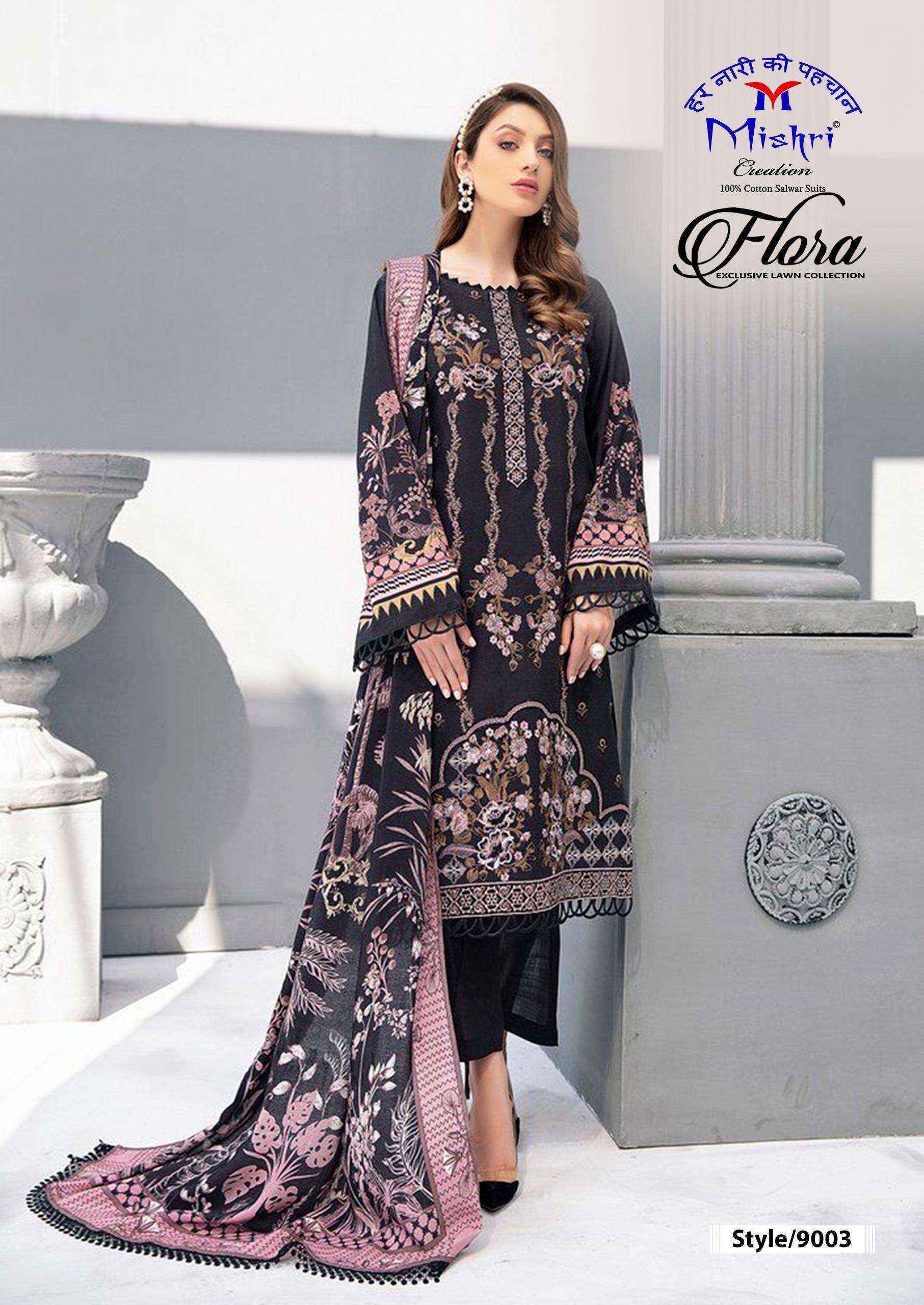 Mishri Creation Flora Vol-9 Lawn Cotton Dress Material (6 pcs Catalogue)