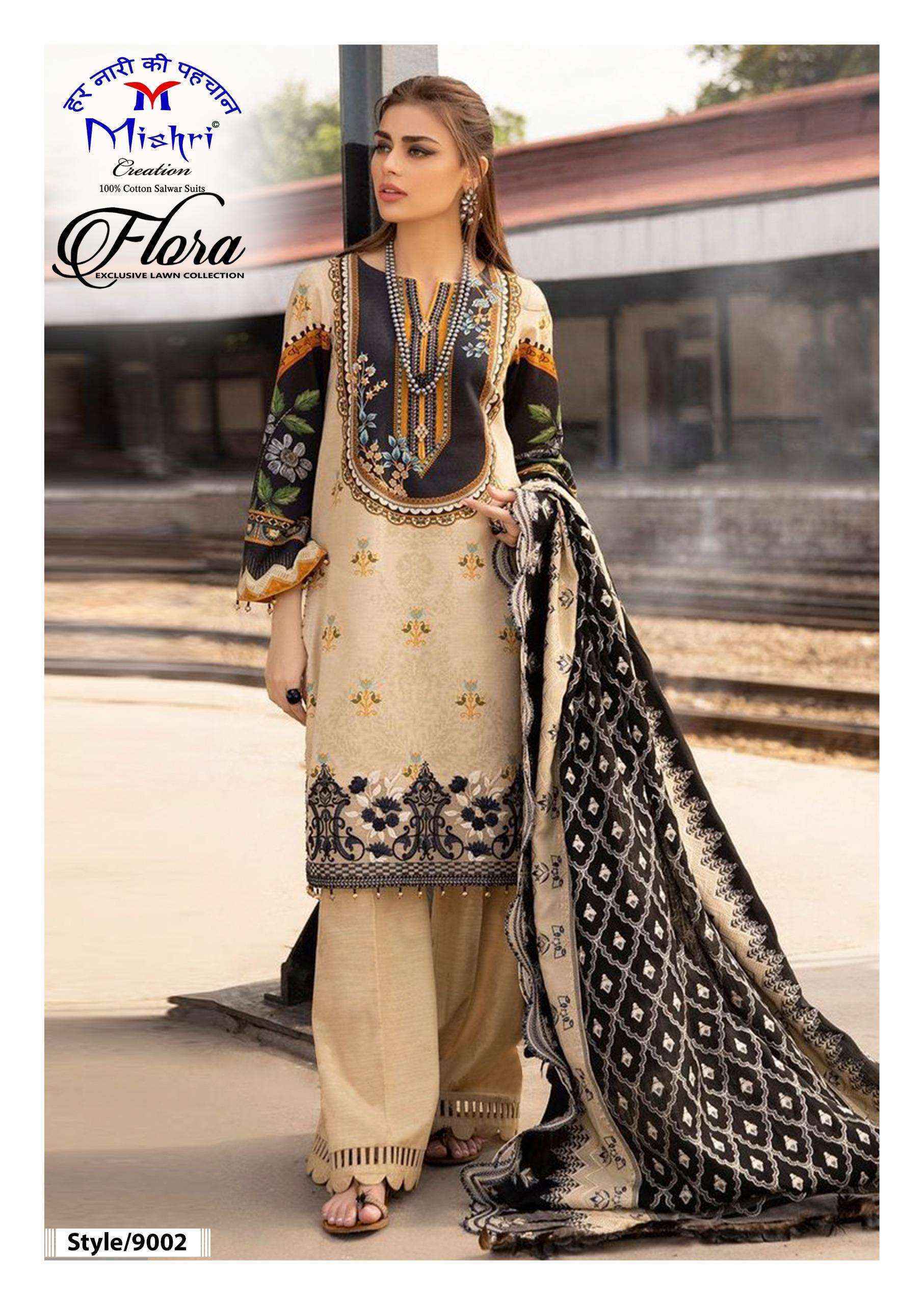 Mishri Creation Flora Vol-9 Lawn Cotton Dress Material (6 pcs Catalogue)