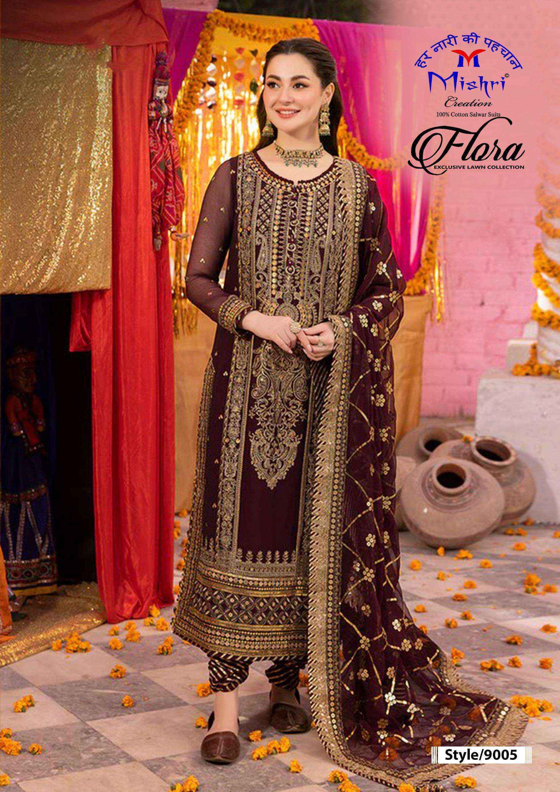 Mishri Creation Flora Vol-9 Lawn Cotton Dress Material (6 pcs Catalogue)
