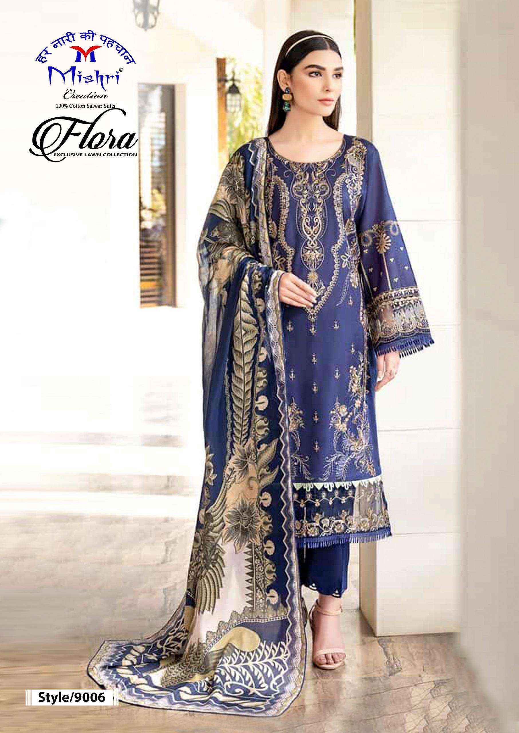 Mishri Creation Flora Vol-9 Lawn Cotton Dress Material (6 pcs Catalogue)
