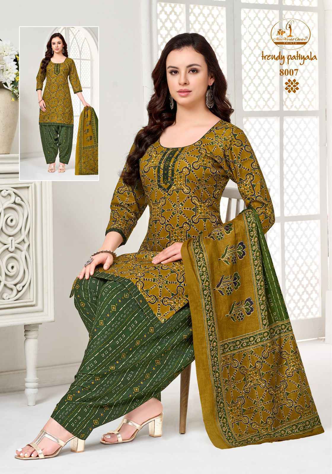 Miss World Choice Trendy Vol-8 Cotton Dress Material (10 pcs Catalogue)