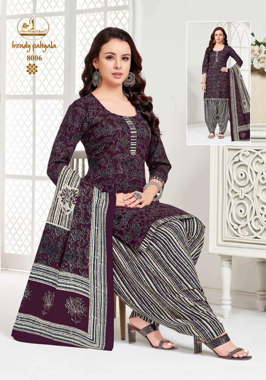Miss World Choice Trendy Vol-8 Cotton Dress Material (10 pcs Catalogue)