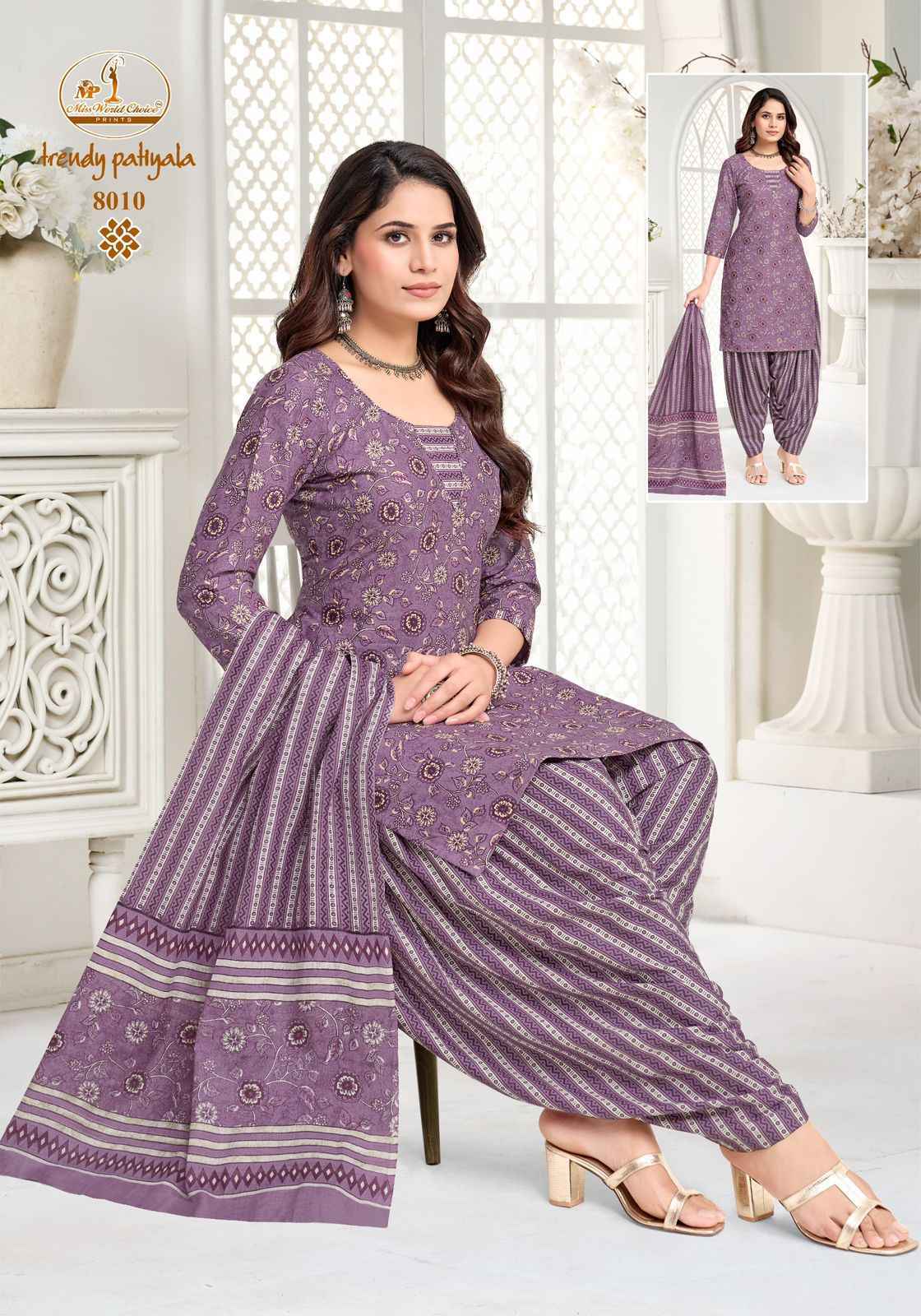 Miss World Choice Trendy Vol-8 Cotton Dress Material (10 pcs Catalogue)