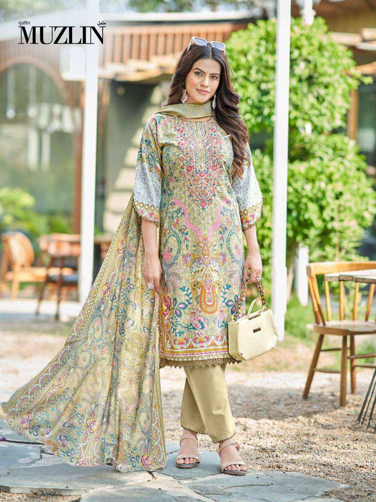 Mizaj Muzlin Vol-3 Cotton Dress Material (8 pcs Catalogue)