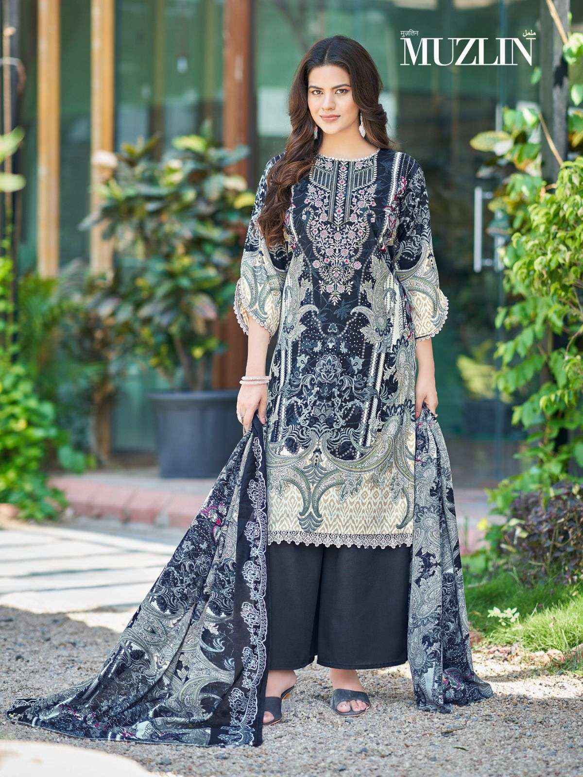 Mizaj Muzlin Vol-3 Cotton Dress Material (8 pcs Catalogue)