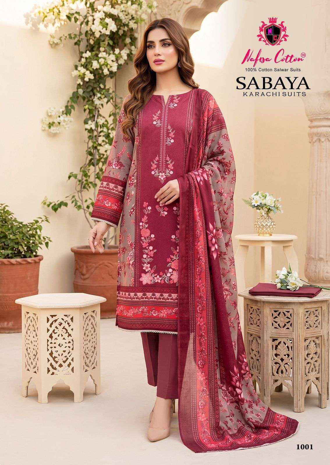 Nafisa Cotton Sabaya Cotton Dress Material (6 Pc Cataloge)