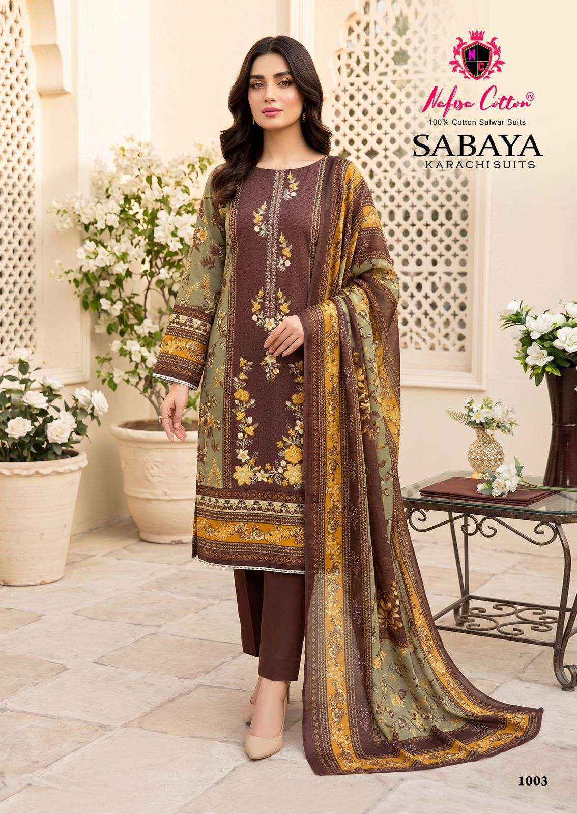 Nafisa Cotton Sabaya Cotton Dress Material (6 Pc Cataloge)