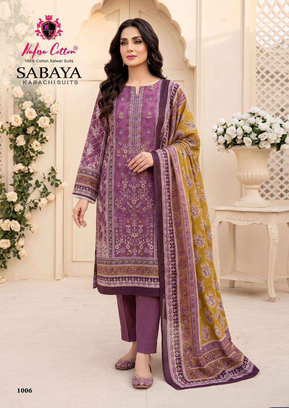 Nafisa Cotton Sabaya Cotton Dress Material (6 Pc Cataloge)