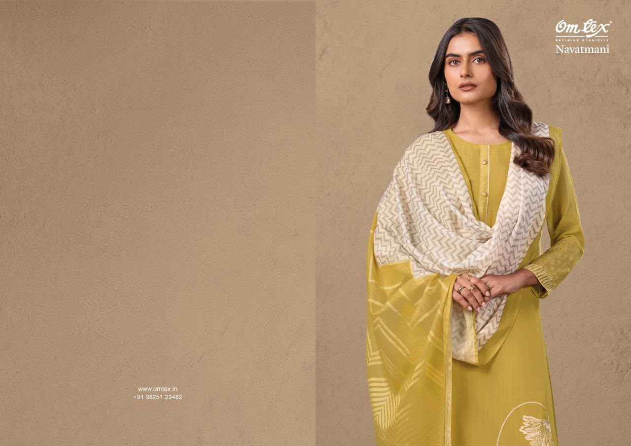 Omtex Navatmani Mal Chanderi Silk Dress Material (3 Pc Catalouge)