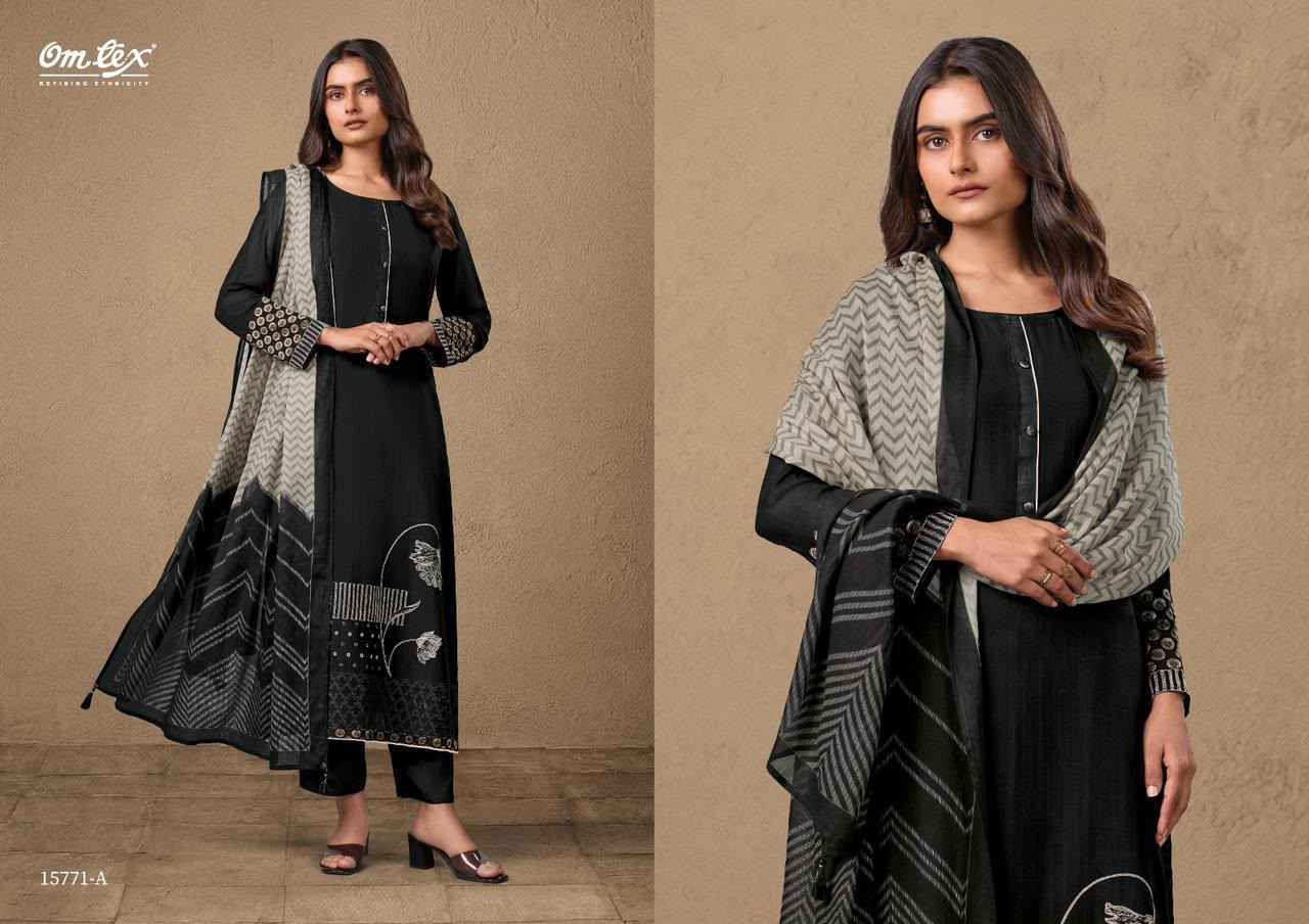 Omtex Navatmani Mal Chanderi Silk Dress Material (3 Pc Catalouge)