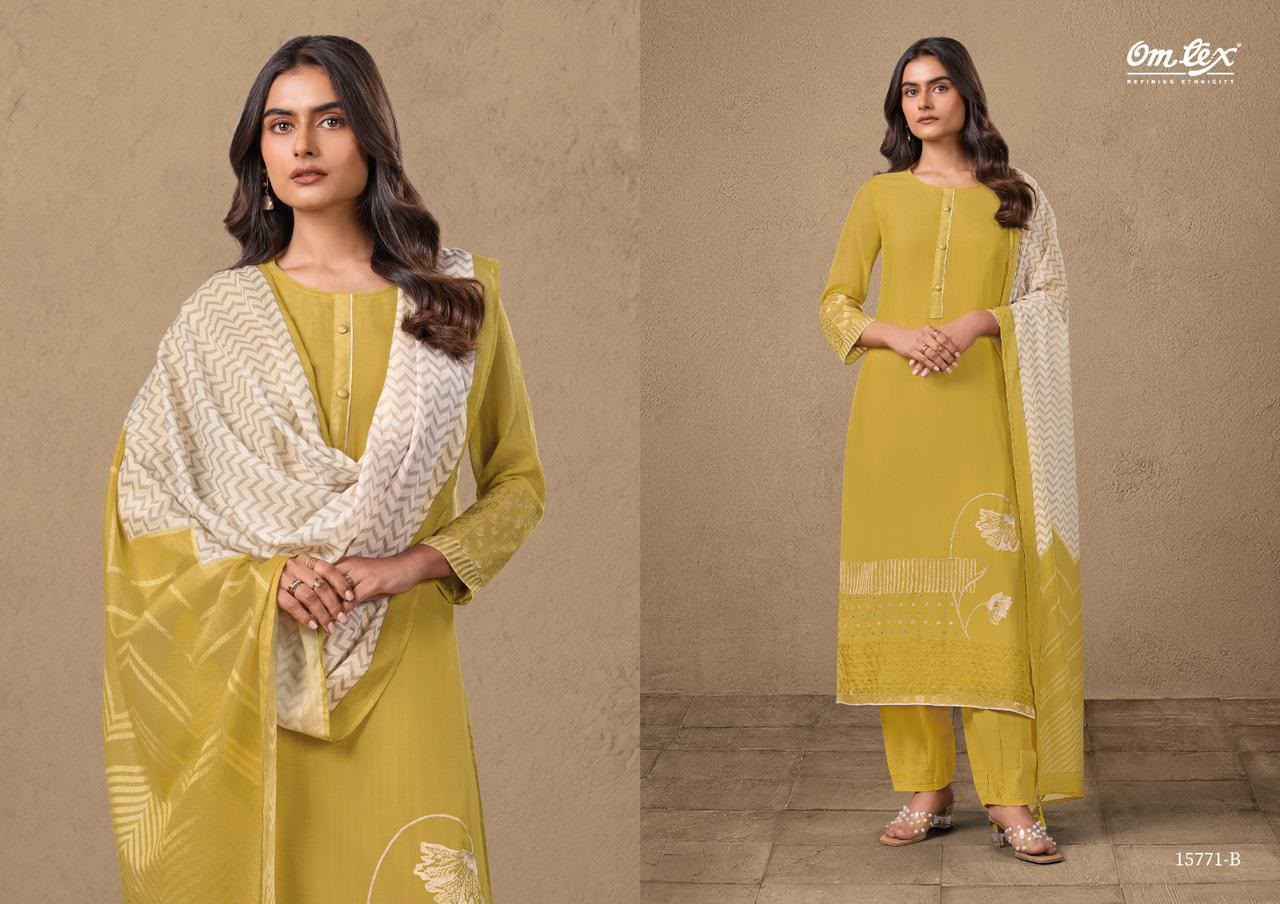 Omtex Navatmani Mal Chanderi Silk Dress Material (3 Pc Catalouge)