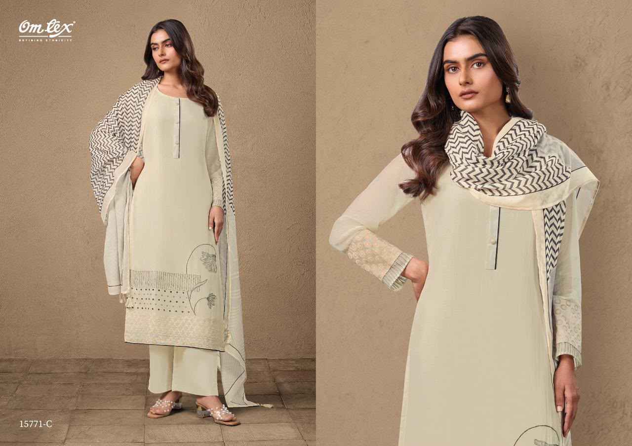 Omtex Navatmani Mal Chanderi Silk Dress Material (3 Pc Catalouge)