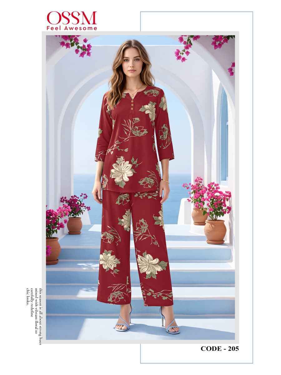 Ossm Glamour Vol-2 Reyon Top With Plazzo (6 pcs Catalogue)