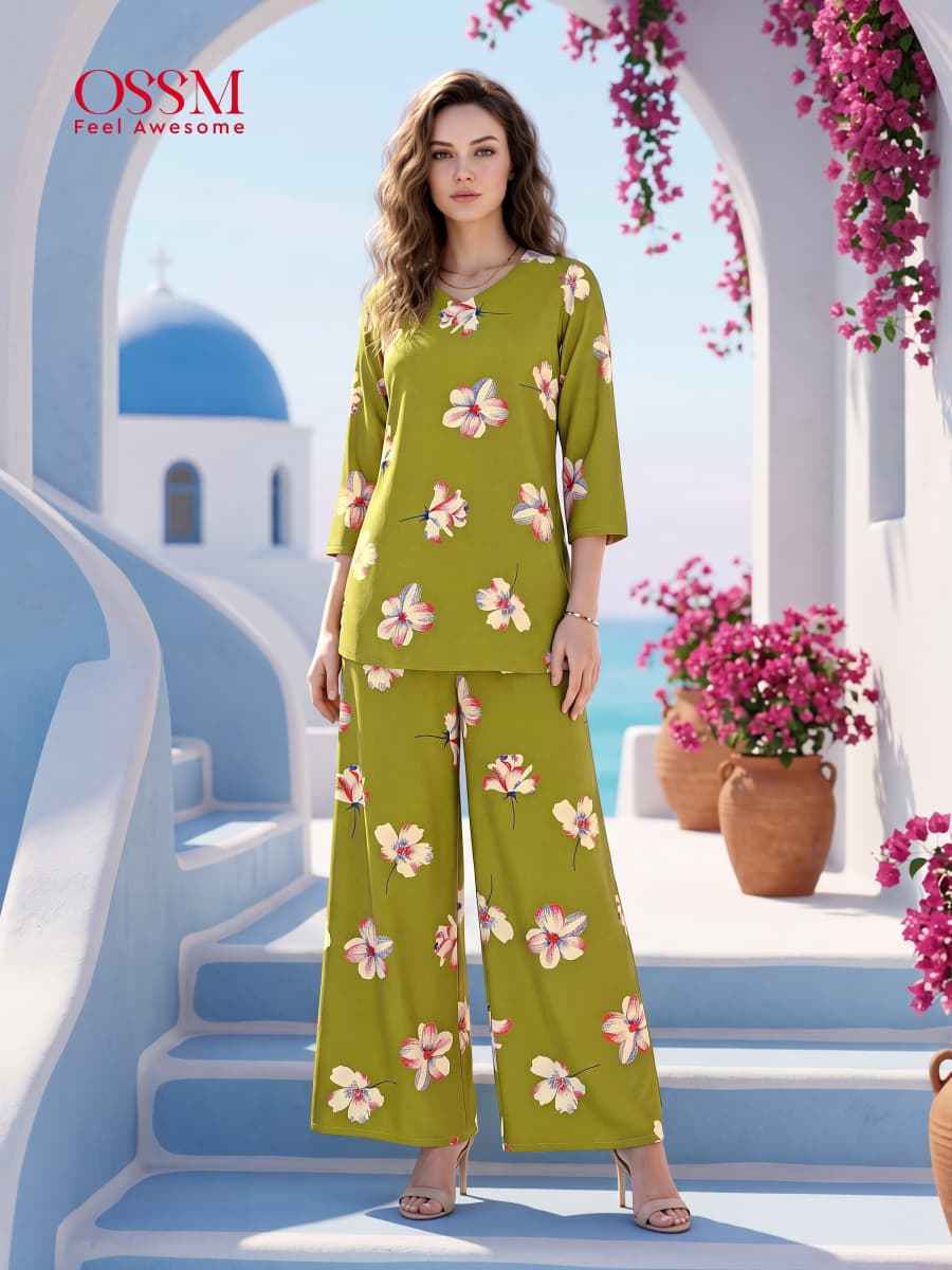 Ossm Glamour Vol-2 Reyon Top With Plazzo (6 pcs Catalogue)