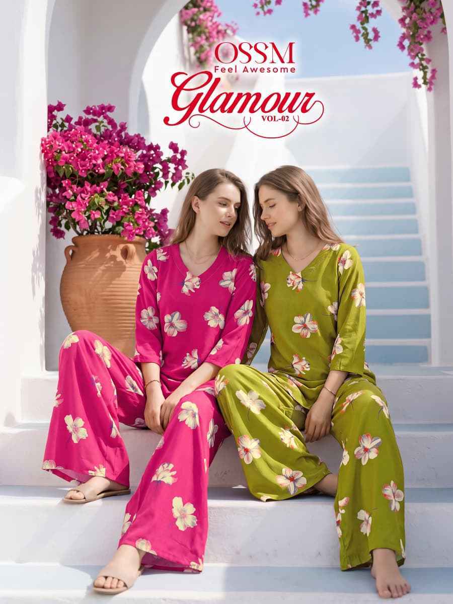 Ossm Glamour Vol-2 Reyon Top With Plazzo (6 pcs Catalogue)