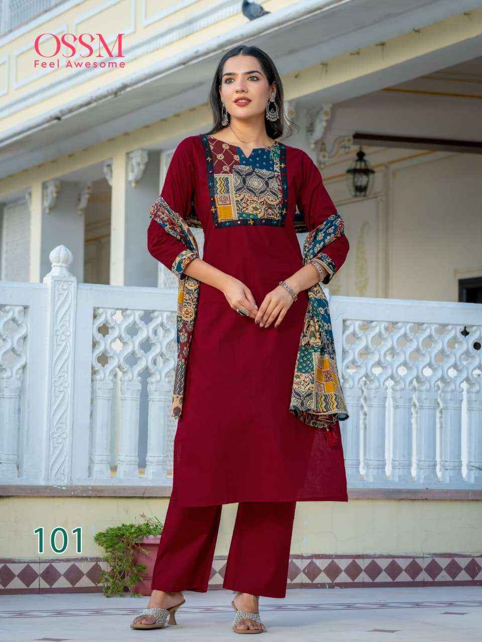 Ossm Mahek Vol-2 Cotton Readymade Suit (6 pcs Catalogue)