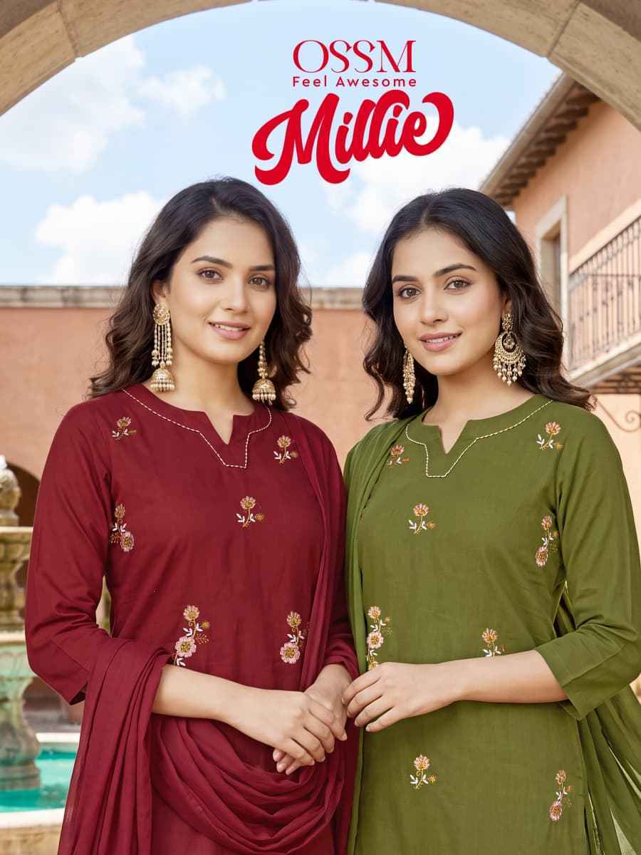Ossm Millie Cotton Readymade Suit (5 pcs Catalogue)