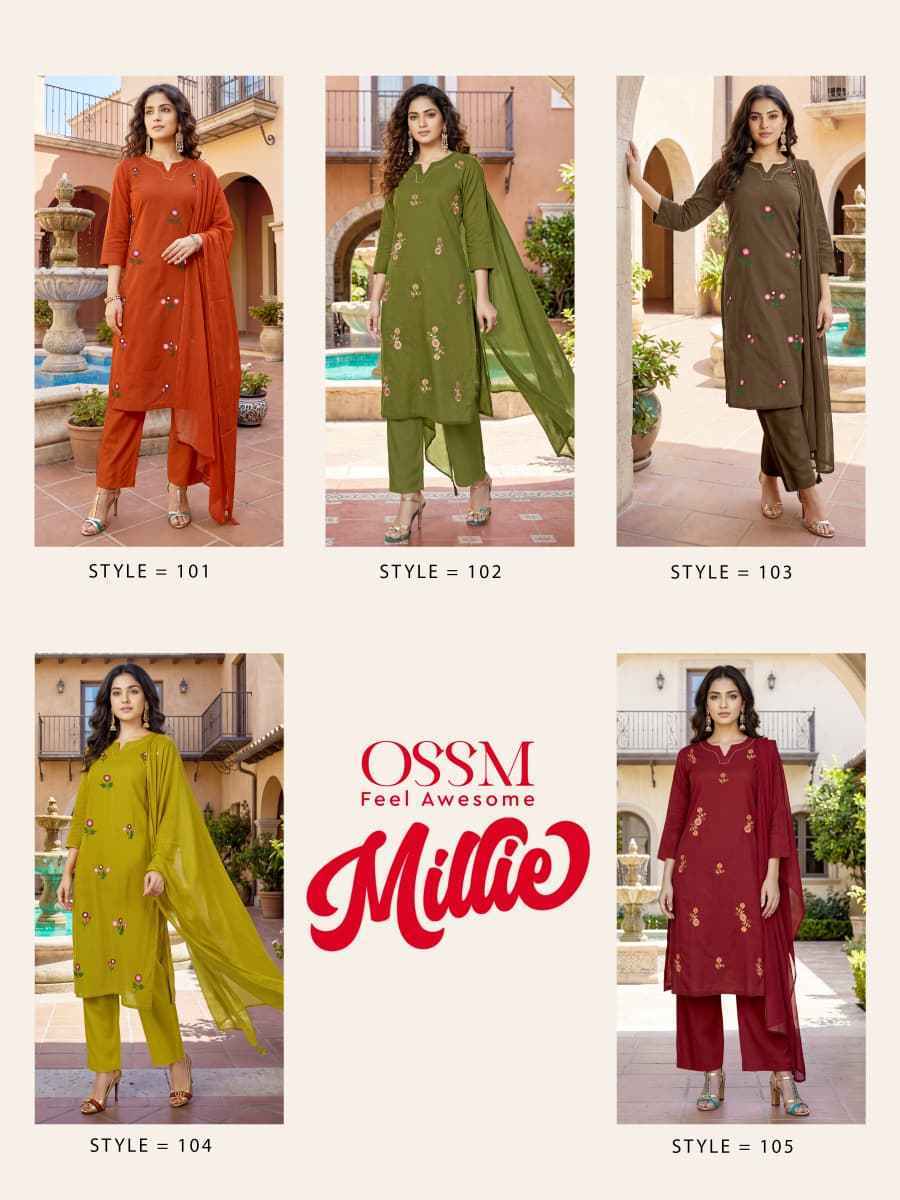 Ossm Millie Cotton Readymade Suit (5 pcs Catalogue)